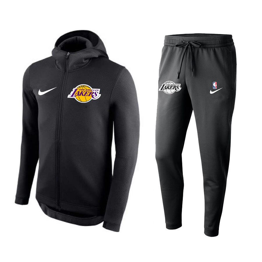 Men's Black Los Angeles Lakers Warmup Hoodiesuit